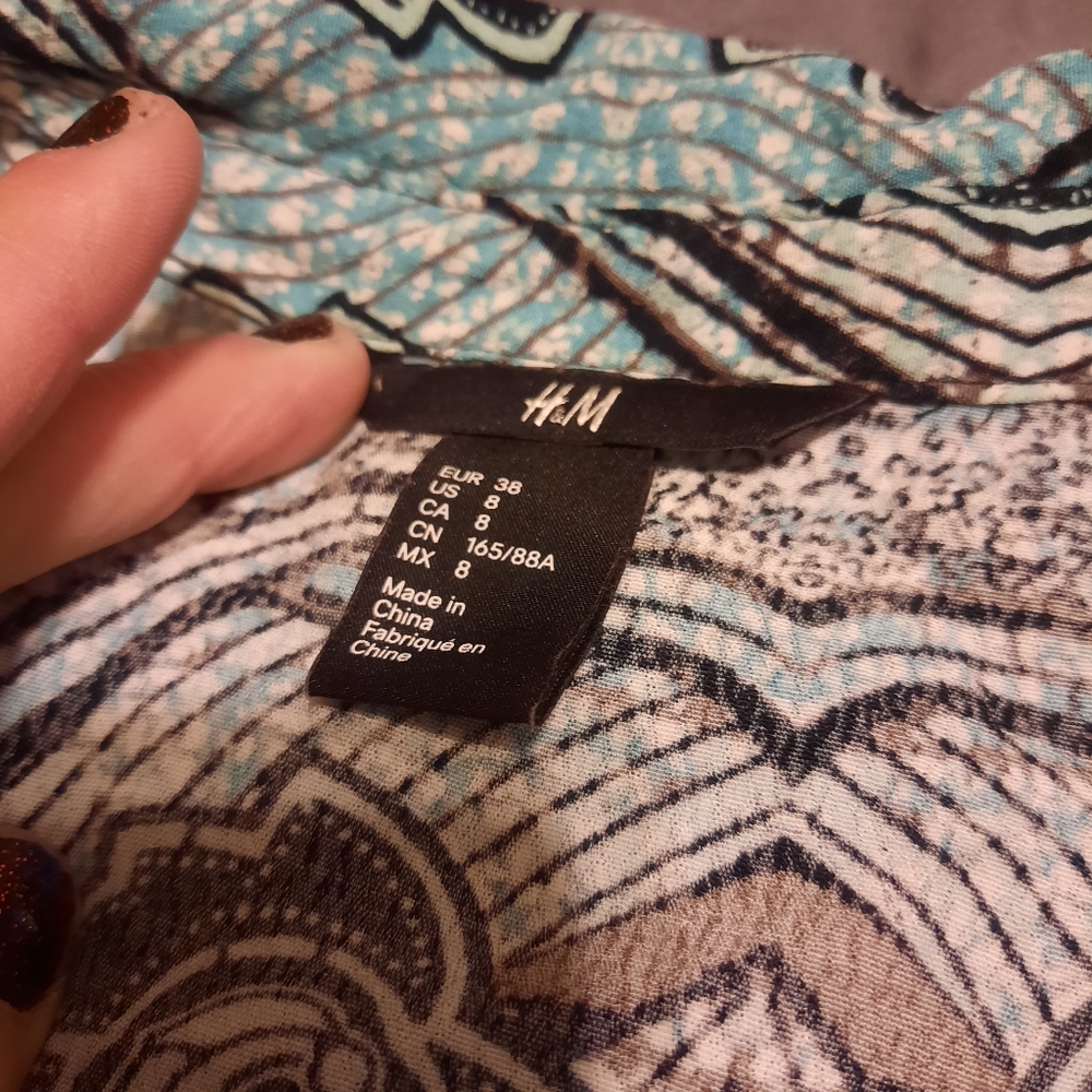 Boho Pattern H&M Tunic Blouse - Picture 2 of 2